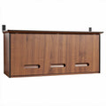 Wall-mounted storage cabinet with wood finish and sliding door 70 x 30 x 25cm