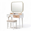 White vanity table with mirror and storage drawers 120 x 50 x 80cm
